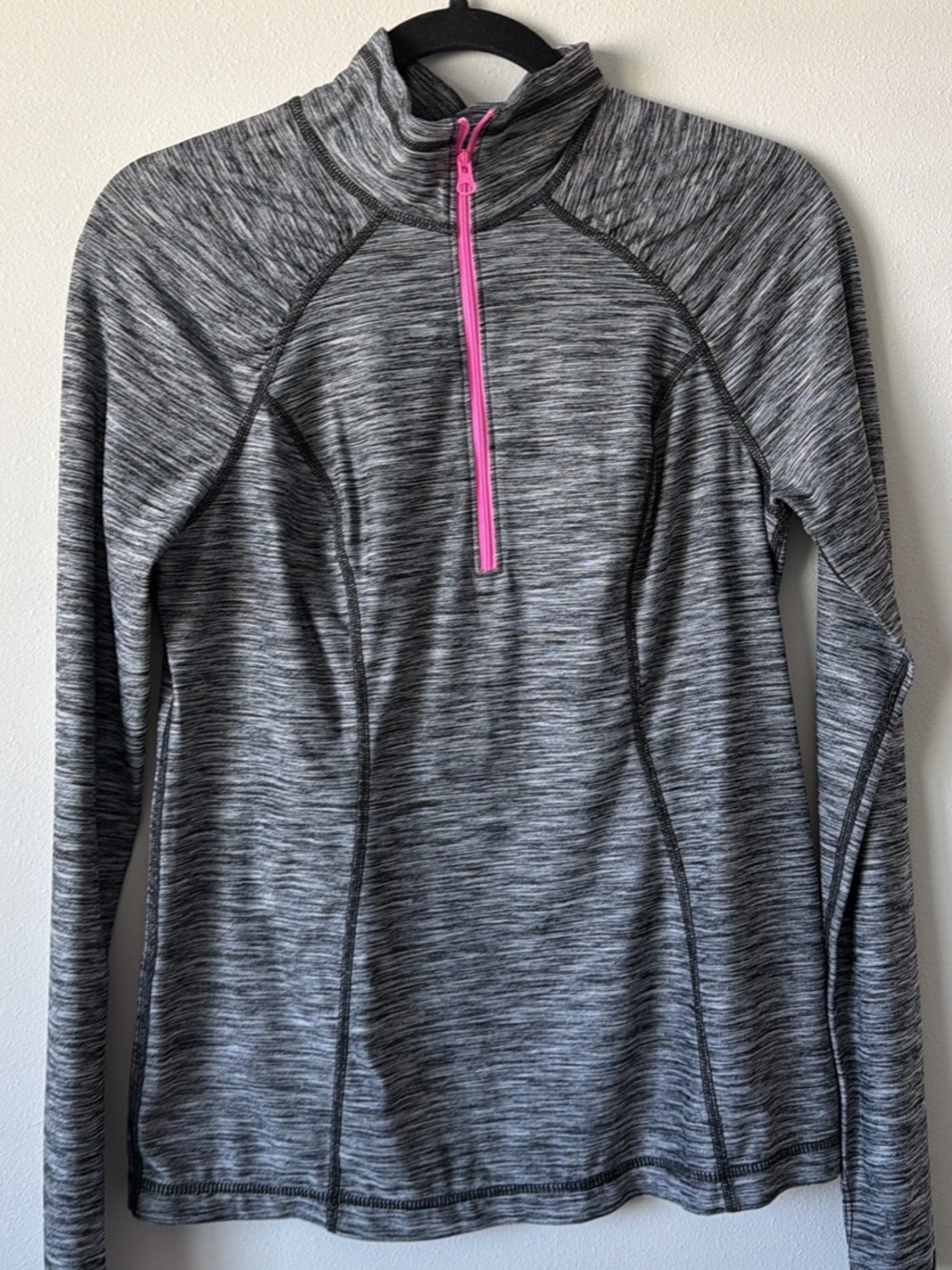 ZELLA Gray Quarter-Zip Pullover w/ Pink Zipper